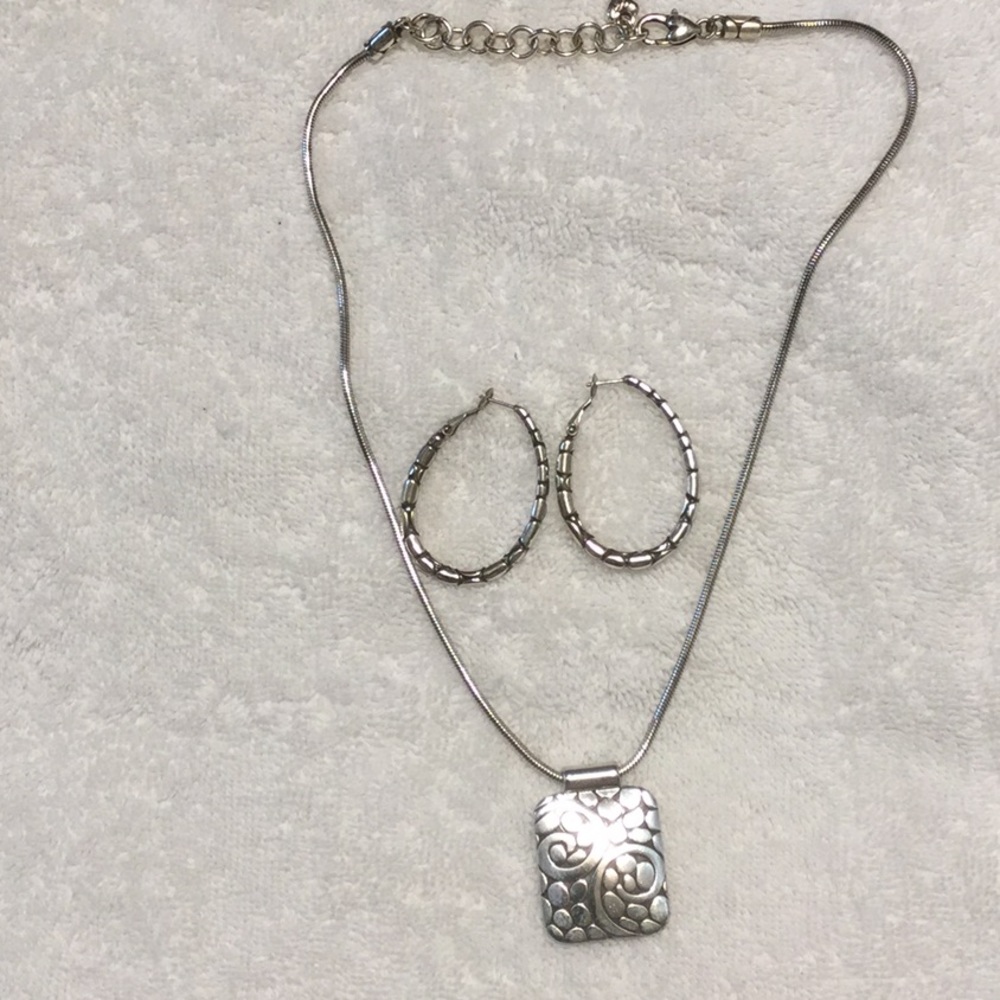 Vintage Brighton Pebble Necklace and Earrings